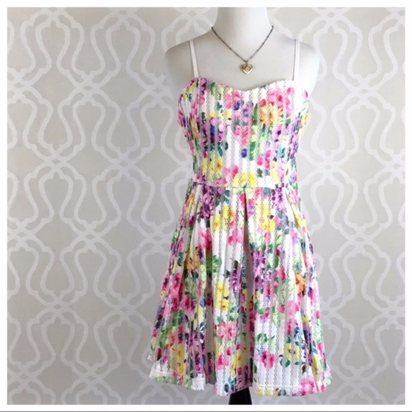Dresses & Skirts - Painted Flowers Blooming Party Dress